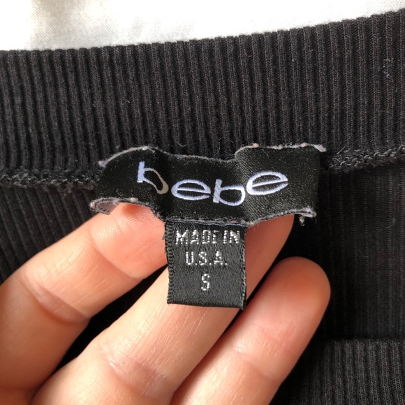 Bebe Rhinestone Ribbed Sweater - Picture 5 of 6